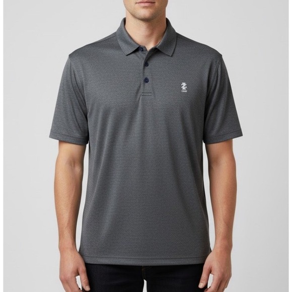 Izod Other - IZOD GOLF Performance Polo Men's  Dark Gray Textured Polo Shirt XL Preppy‎